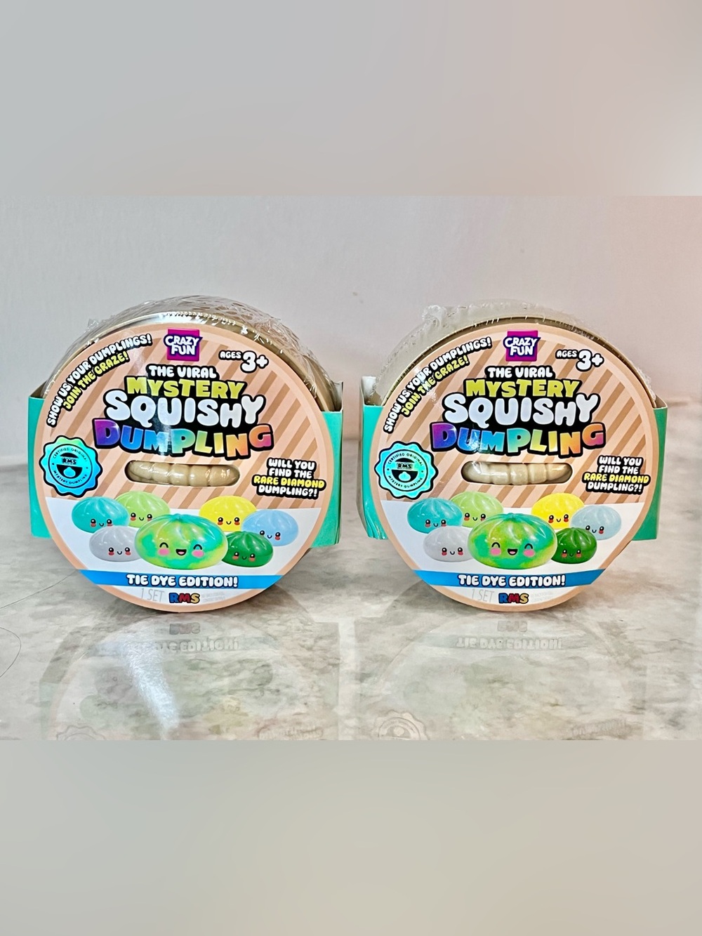 Viral Mystery Squishy Dumpling Tie Dye Edition New SEALED RMS BUNDLE SET OF 2!